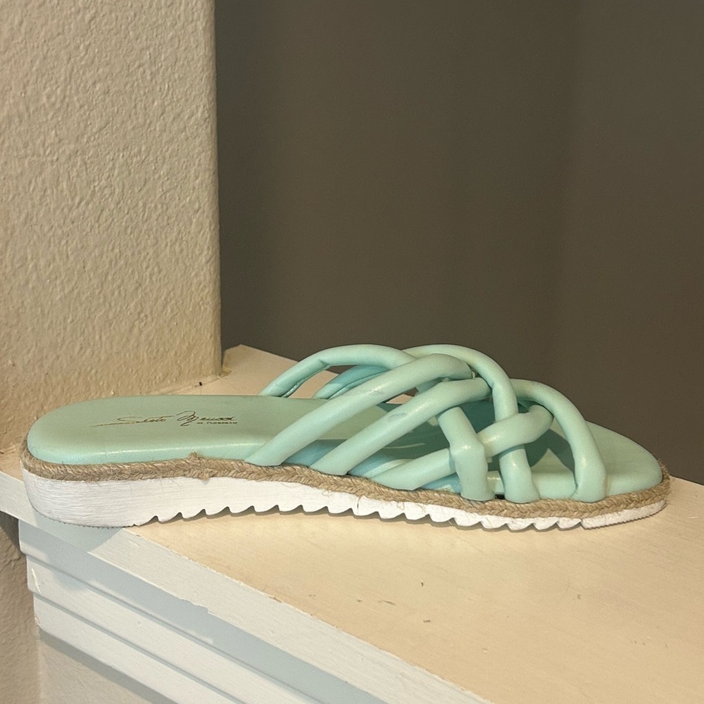 Sesto Meucci soft leather flat slide sandal women Spain size 8M - Picture 5 of 11